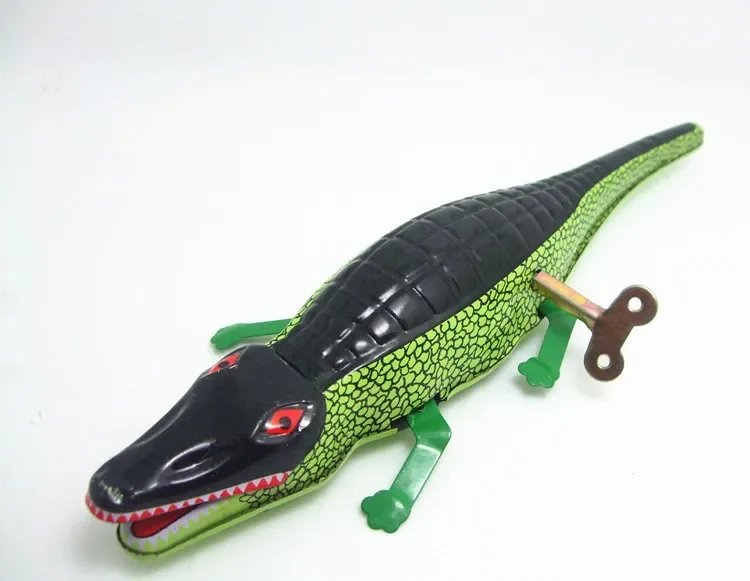 Jouet mécanique rétro en métal pour enfant, 18 crocodile, alligator, collection amusante, cadeau de noël