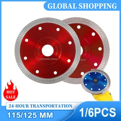 115/125 Mm Diamond Dry Cutting Blade Disc Porcelain Ceramic Tile Turbo Thin stoneware discs for Marble Machine,angle Grinder