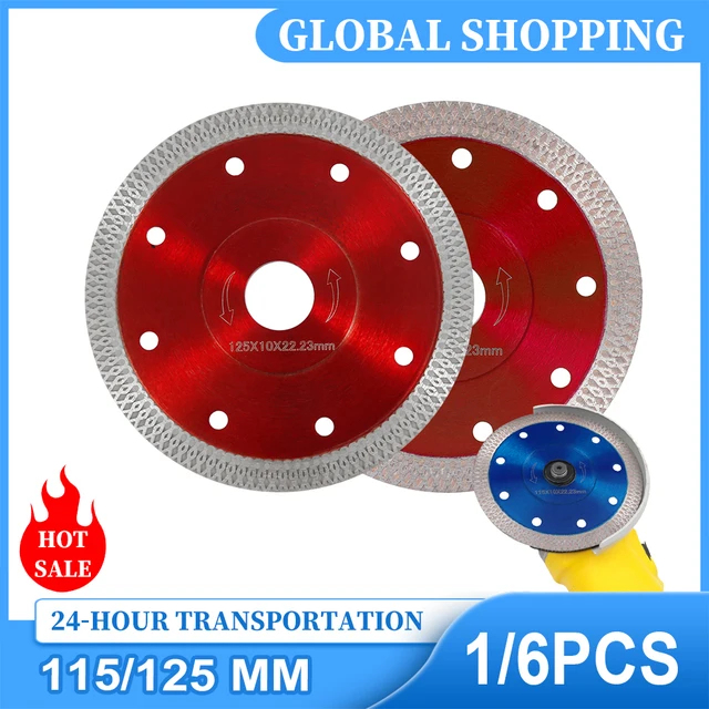 115/125 Mm Diamentowe ostrze do cięcia na sucho Tarcza Porcelanowa płytka ceramiczna Turbo Cienkie tarcze kamionkowe do maszyny do marmuru, szlifierki kątowej