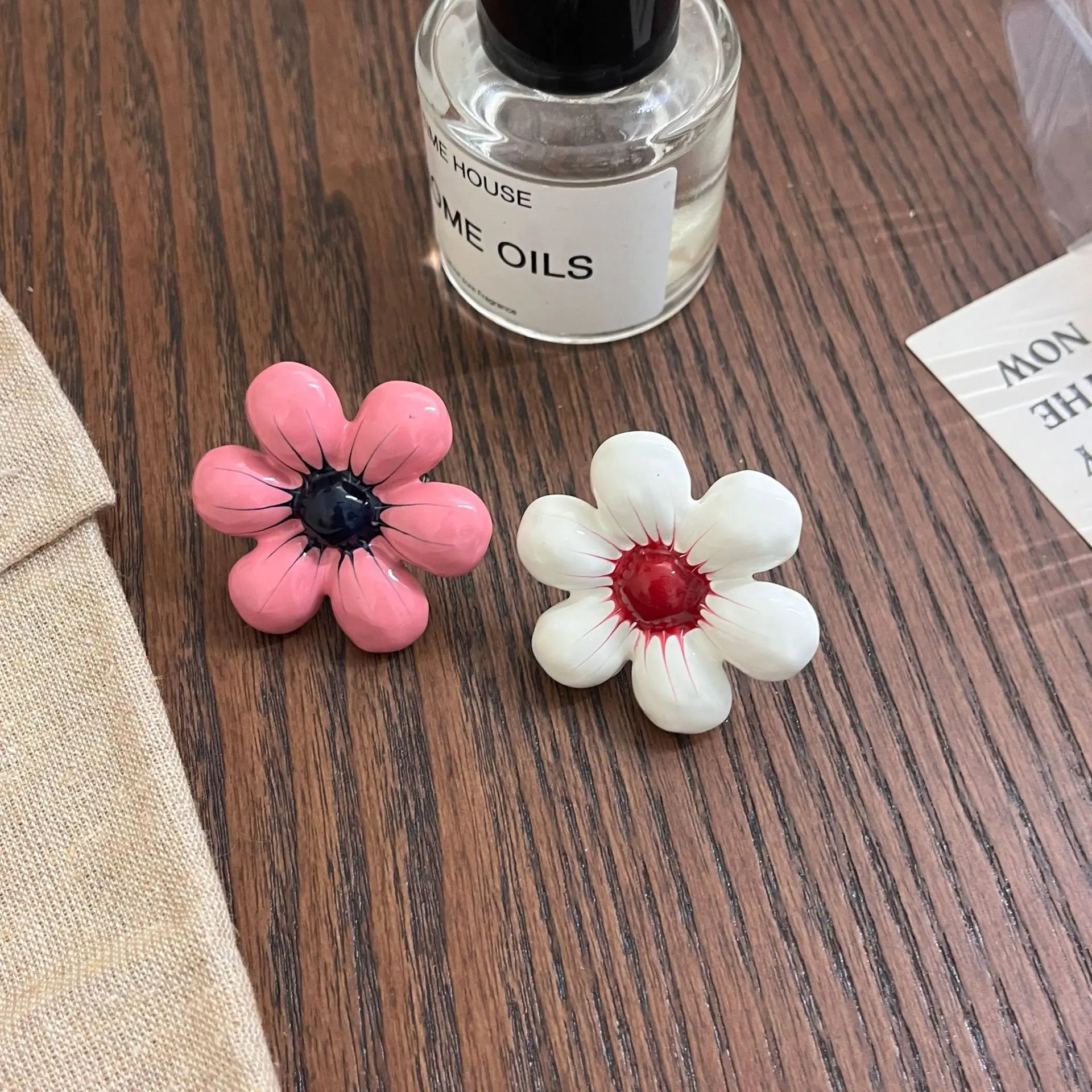 Vintage Colorful Enamel Drop Glaze Flower Open Rings for Women Fashion Sweet Finger Romantic Jewelry Holiday Accessories Gifts