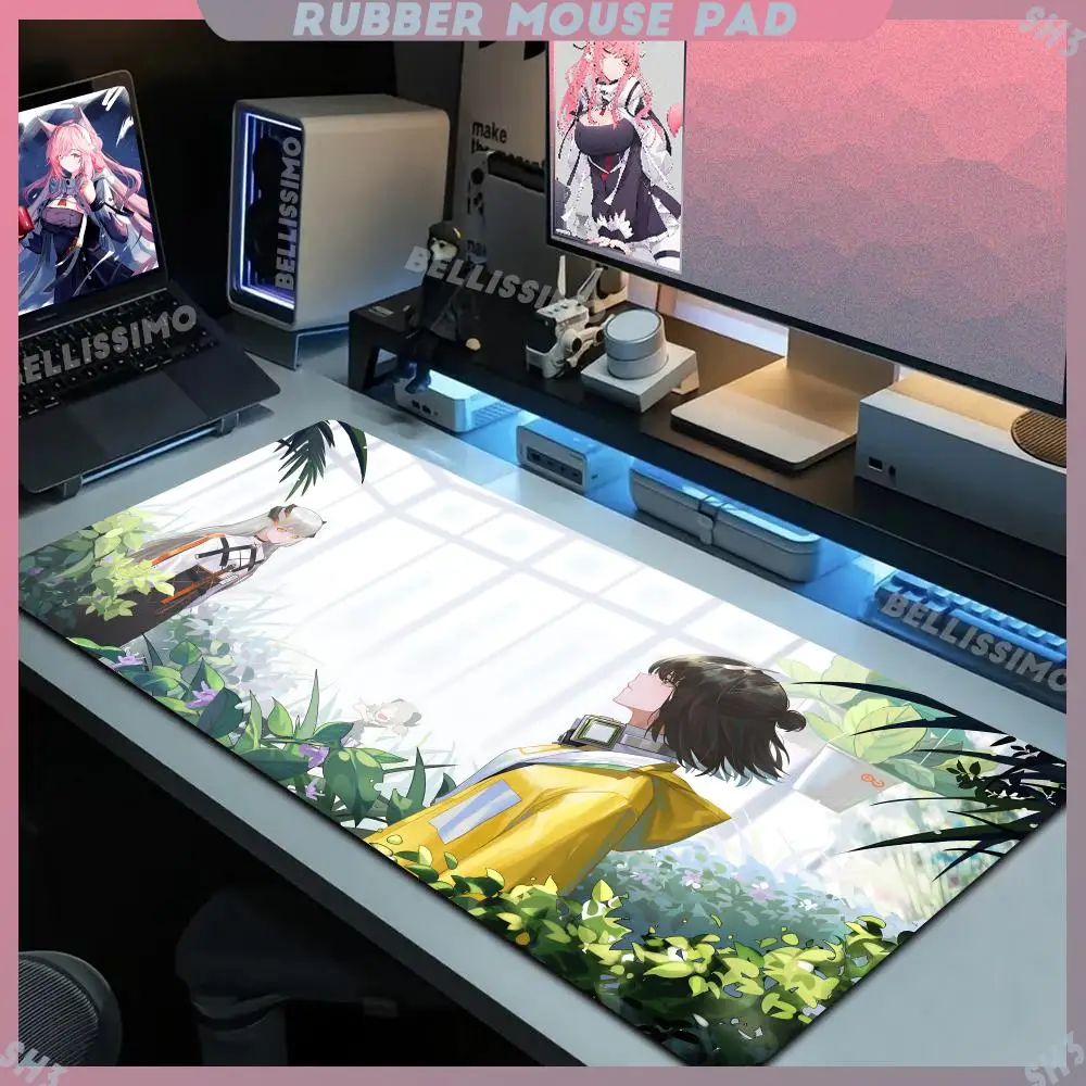 Cool Saria Popular Arknights Mouse Pad Non-Slip Rubber Edge locking mousepads Game kawaii play mats for notebook PC desk