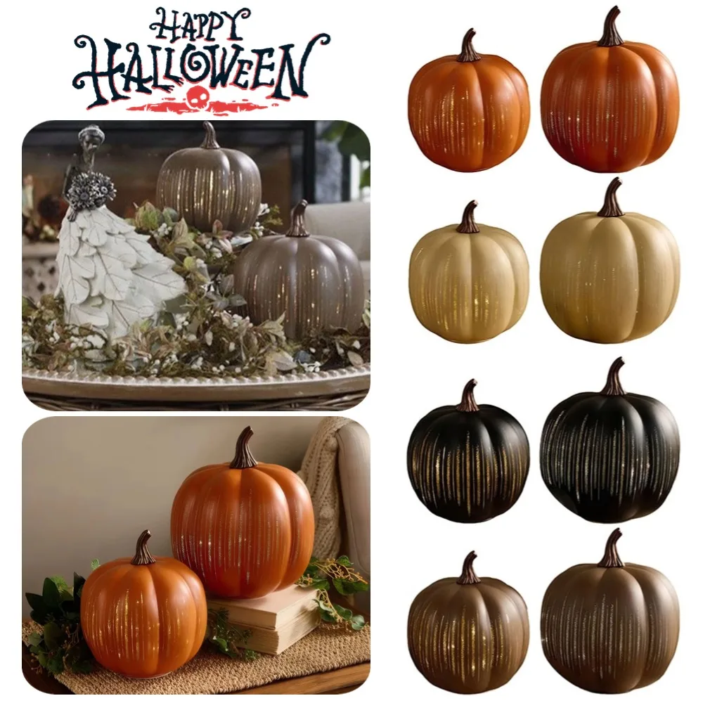 S/L 할로윈 반짝이 호박 램프 홈 데스크탑 장식품 휴일 조명 LED 반짝이 조명 할로윈 파티 장식