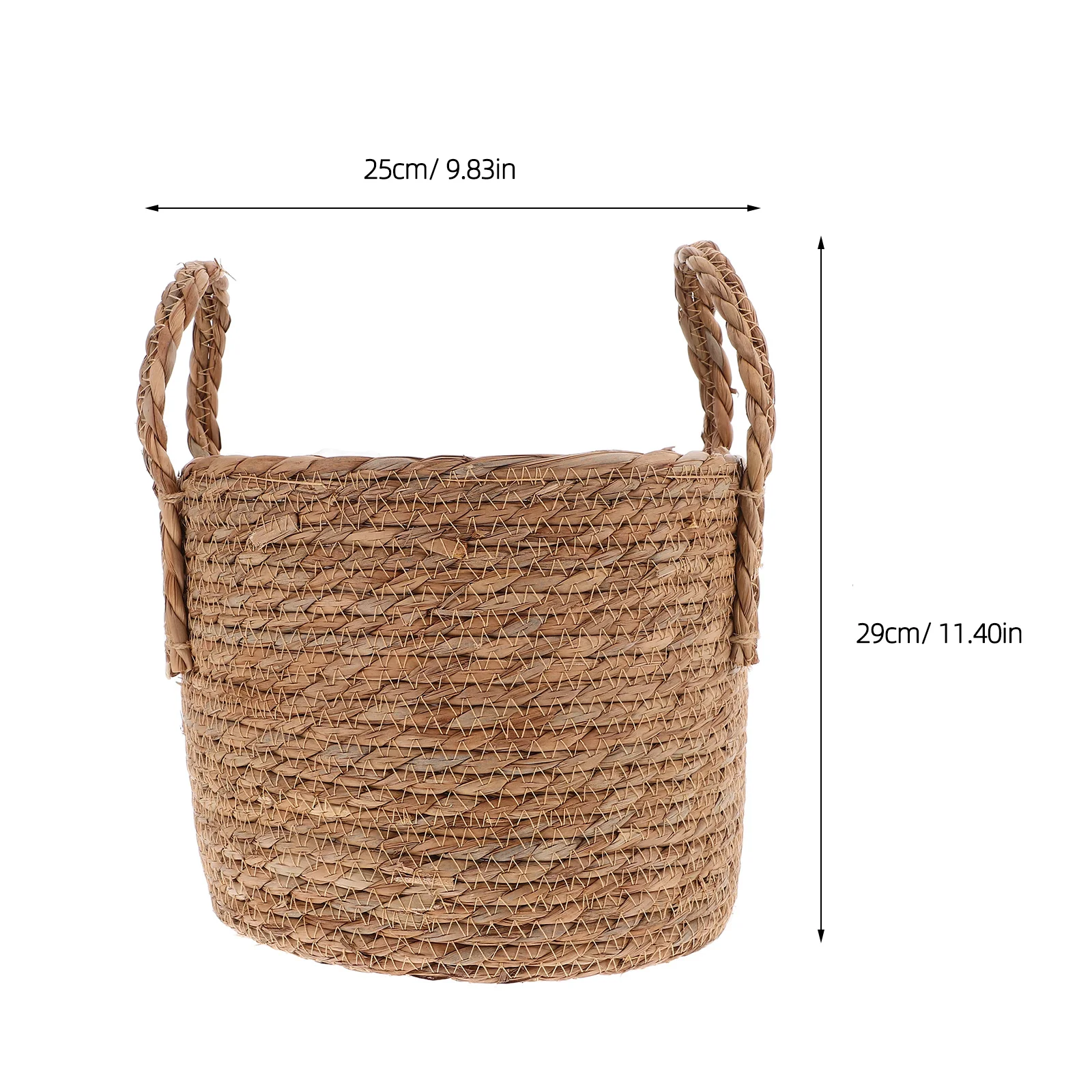 1 قطعة سلة زراعة الأعشاب البحرية ذات الطراز القديم 25 سنتيمتر مع بطانة بلاستيكية مدمجة لحل تخزين النباتات الاصطناعية في غرفة المعيشة