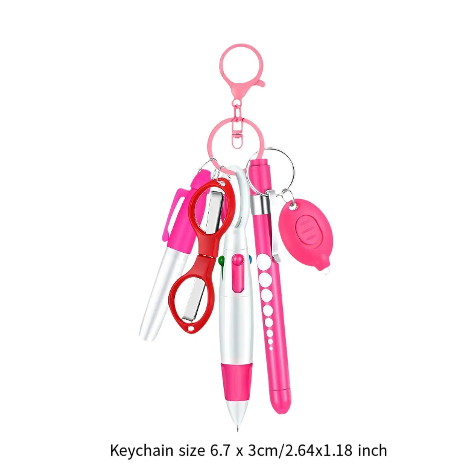 Special Nurse Pen Set with Multicolor Ballpoint Pen Badge Clip Holder and LED Light for Daily Nursing Accessories
