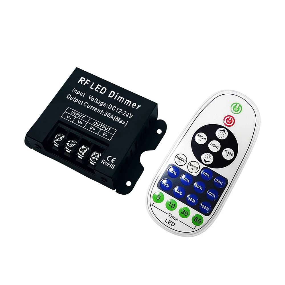 23 Key Wireless High-Power Monochrome Dimmer RF Radio Frequency Dimmer Controller DC12-24V Iron Shell Controller