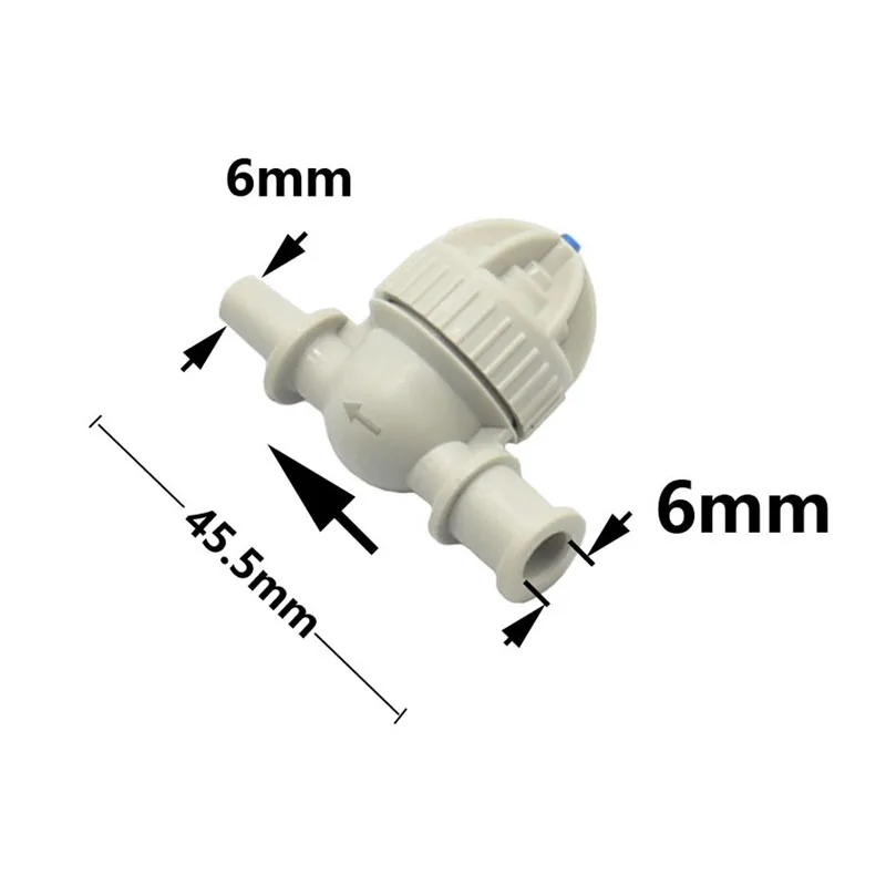 Anti Drip Misting Valve Inner Hole 6mm to 6mm Outer Hole Irrigation Water Valve for Greenhouse Hanging Sprinkler 100pcs