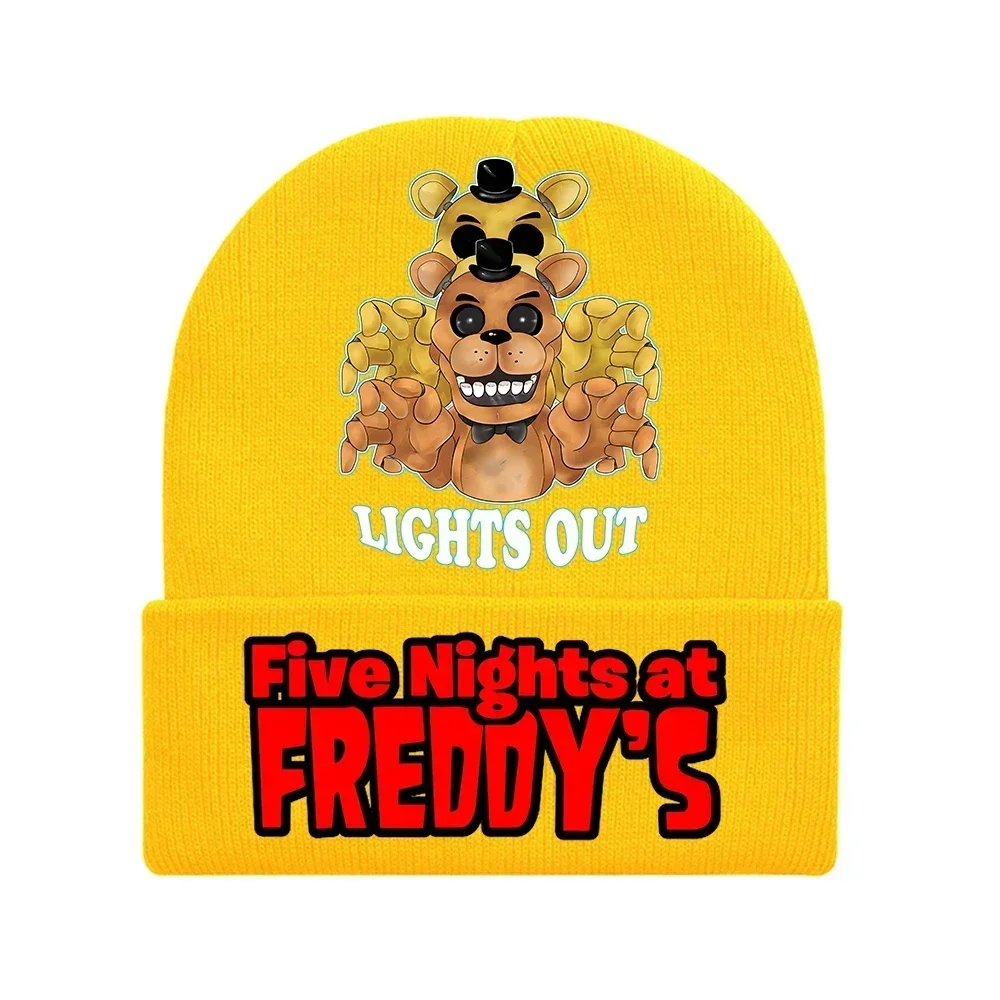 خمس ليال في فريدي قبعة الأطفال محبوك قبعات للبنين Fnafs الطفل قبعة قبعة أنيمي طباعة الشتاء القبعات Gorros دي بونتو هدية #6