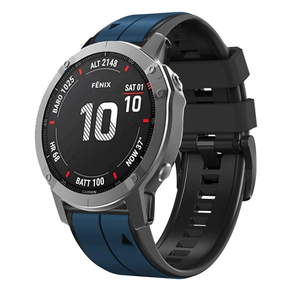 ل Garmin Fenix 7X 7 Pro 6 6X Pro 5X 5 Plus الياقوت الشمسية حزام ساعة اليد سوار الإفراج السريع 26 مللي متر 22 مللي متر سيليكون الفرقة معصمه