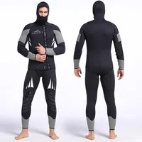 Full Set 5MM Diving Wetsuits Neoprene Spearfishing Diving Suit Men Wet Suit Surfing Windsurf Swimsuit Swimwear Windsurfing