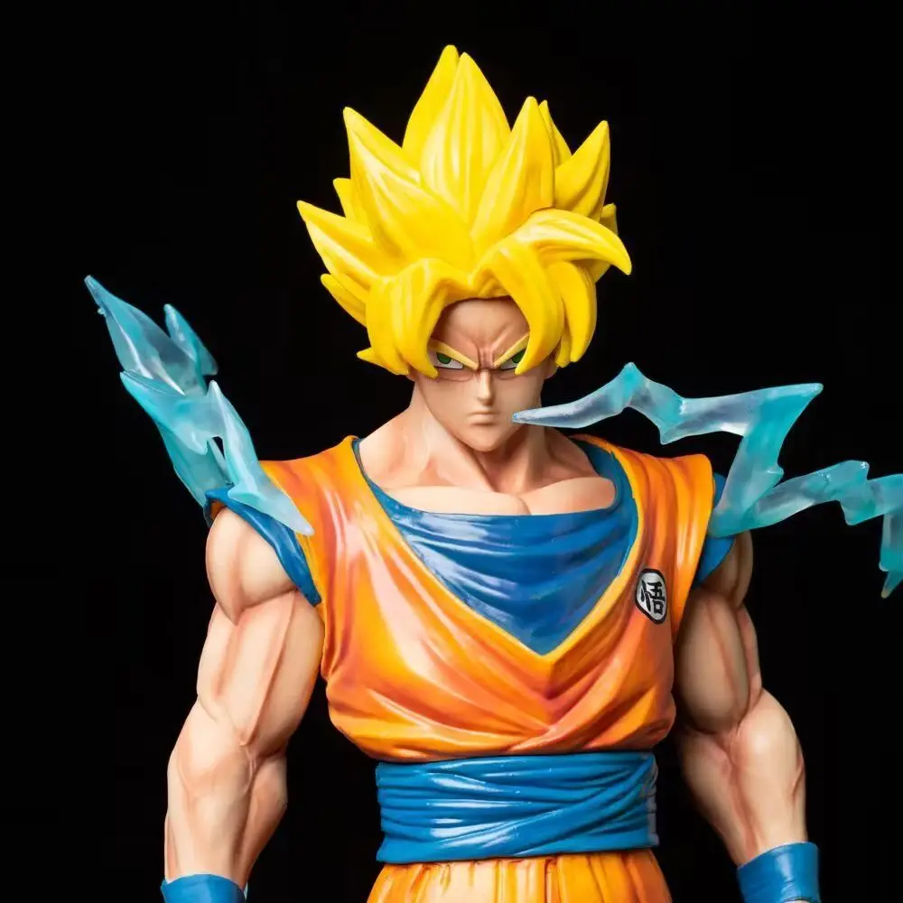 35cm Dragon Ball Super Saiyan Goku pozycja stojąca Anime Model figurki statua kolekcja chłopców ozdoba na biurko ozdoba zabawki