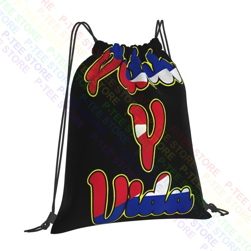 Patria Y Vida, Cuba Flag, Cuban Revolution, Cubano Drawstring Bags Gym Bag Fashion Foldable Personalised Outdoor Running