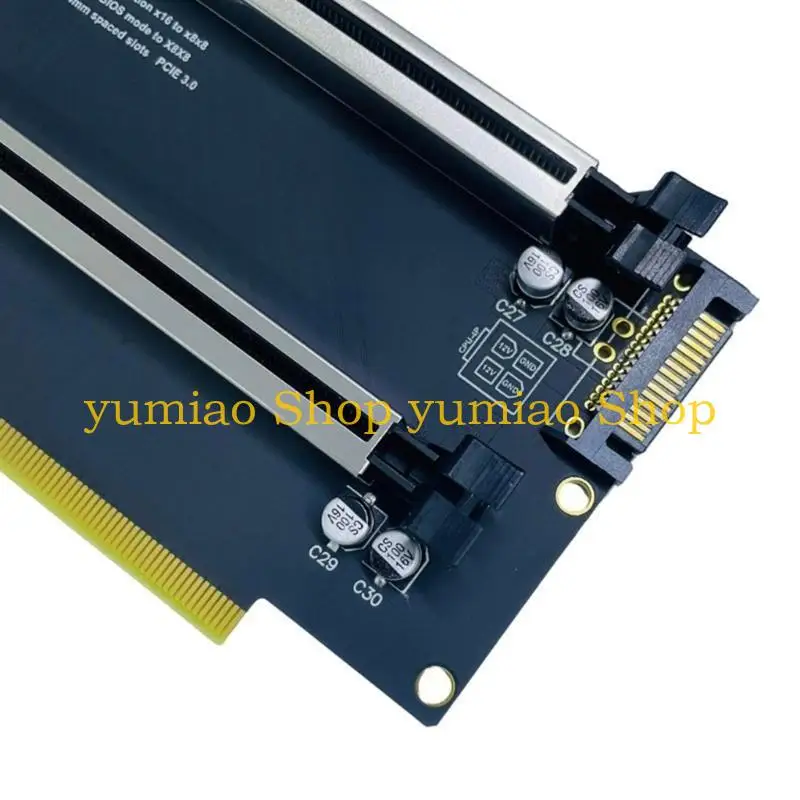587B PCIe3.0 X16 to PCIEX8X8 Splits  Adapters Support installing 2 PCIE Cards