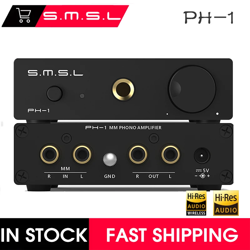 SMSL PH1 High Fidelity MMphono Amplifier PH-1 Phono Amp Ultra-small body, super easy to useUltra-low distortion