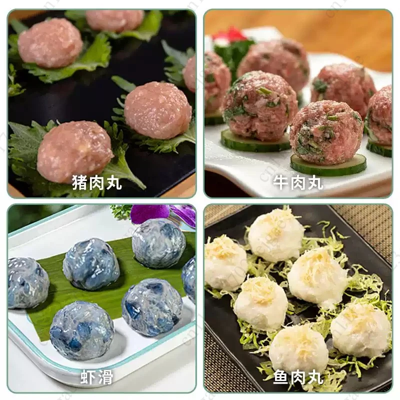 Meatball Sausage Integrated Machine, Hand Push Meatball Maker, Fish Ball Shrimp Paste Artifact, Home Commercial Sausage Stuffer,