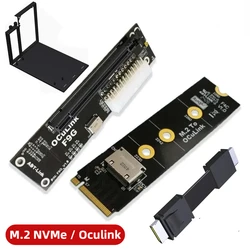 ADT-Link F9G M.2 NVMe OcuLink SFF-8611 to PCIE 4.0 x16 GPU DOCK Adapter eGPU For NUC/ITX/STX/Notebook ATX 64Gbps Gen4 Full Speed