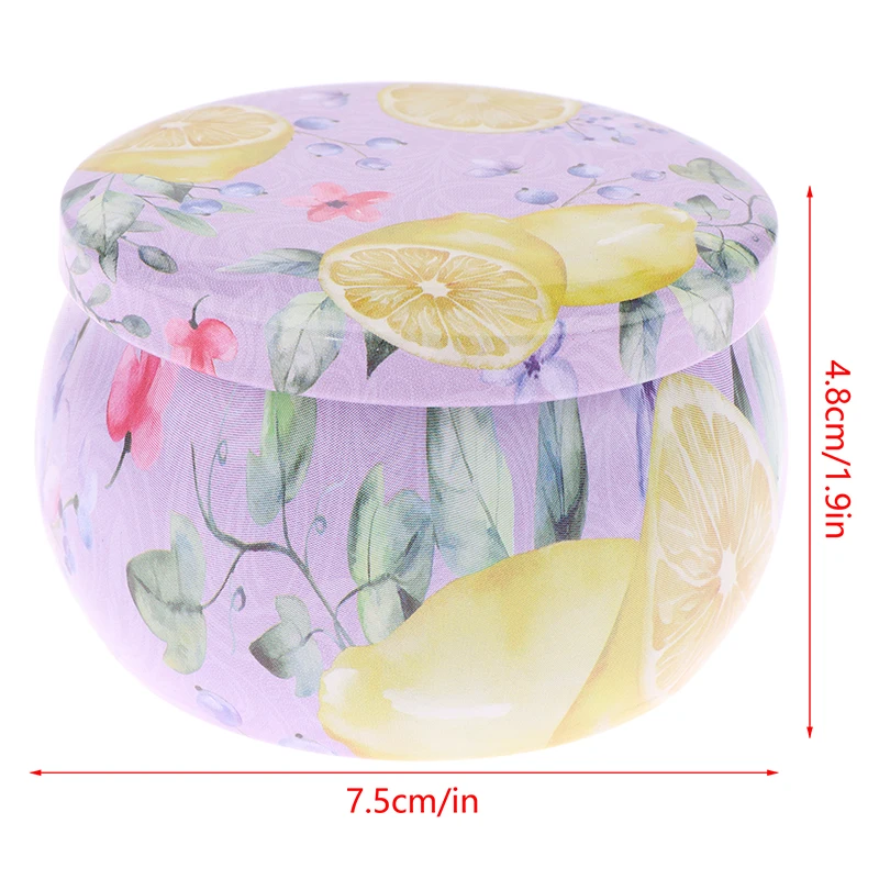 4OZ Sealed Jar Metal Candle Tin Jars Candy Box Rose Tea Pot Jewelry Storage Organizer Tinplate Christmas Packing Case