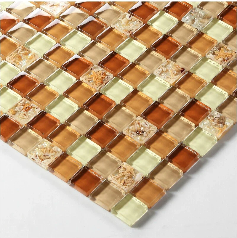 

Sea Shell Crystal Glass moisac glass mosaic tile wall tile bathroom tile swimming pool wallpaper