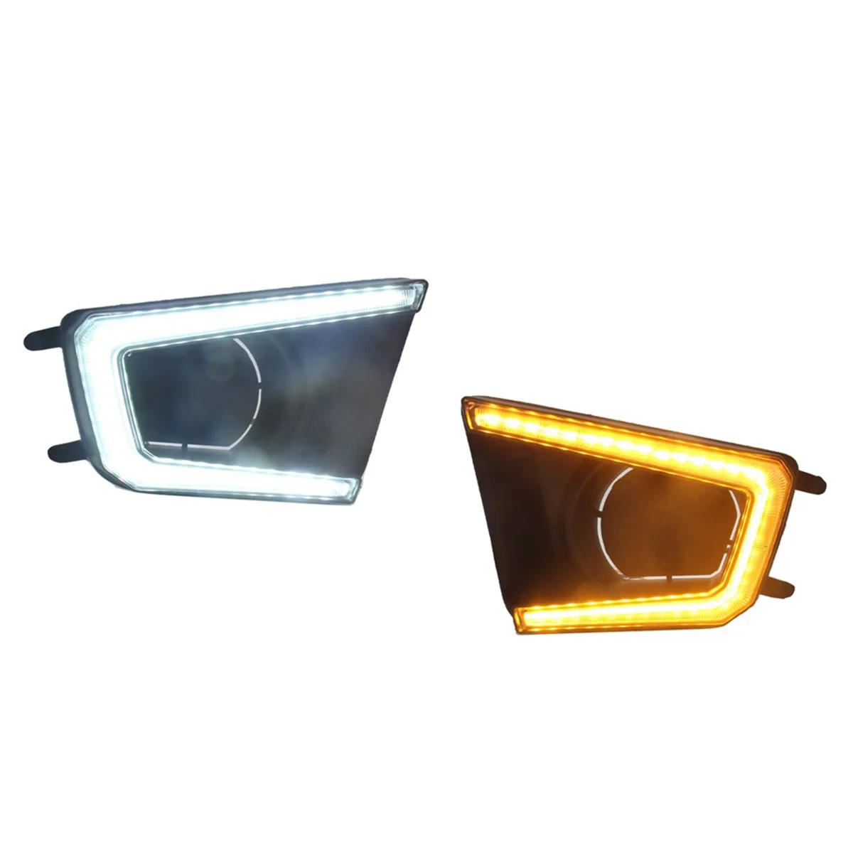 

Для Toyota Tacoma 2012-2015 динамический указатель поворота автомобиля DRL светодиодные дневные ходовые огни светодиодные противотуманные фары белый + желтый свет