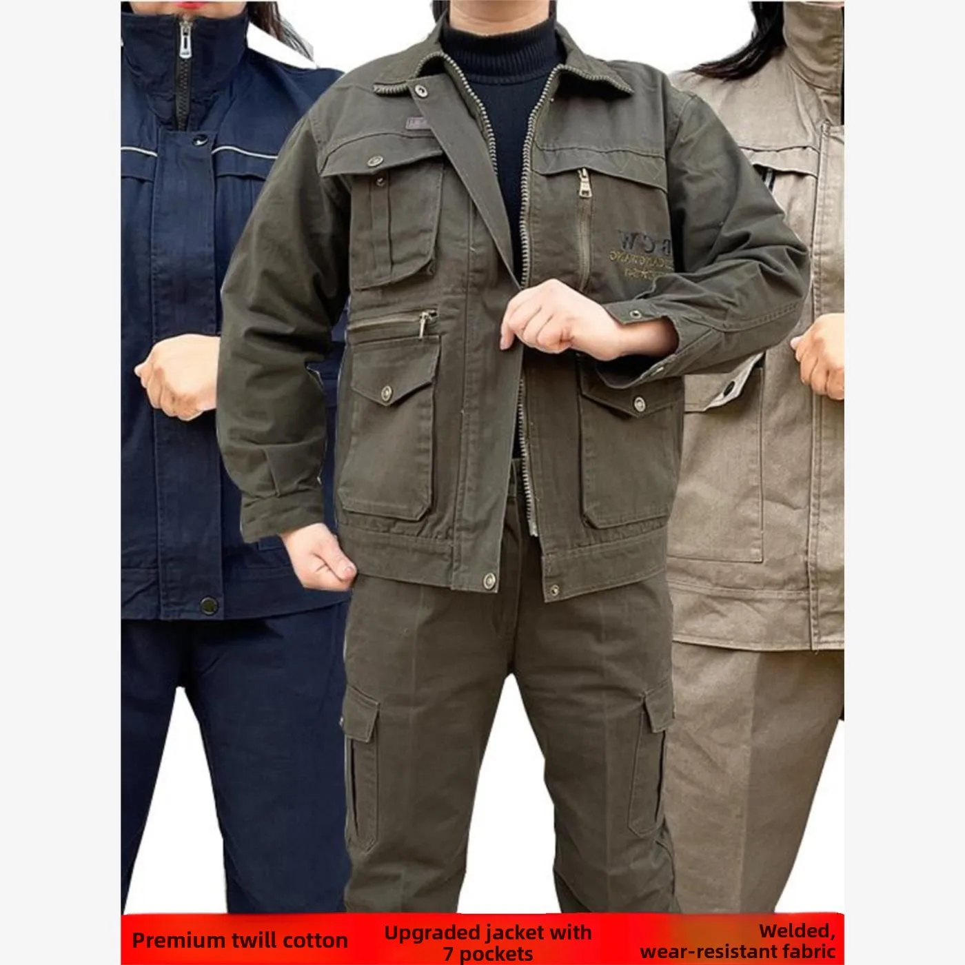 

Утолщенный комплект спецодежды из чистого хлопка для мужчин, огнестойкий, износостойкий, для весенне-осеннего сезона