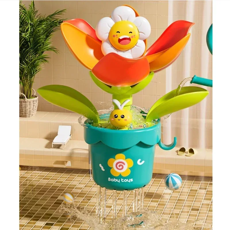 Baby Grappig Waterspel Badspeelgoed Zonnebloem Badkamer Douche Spray Water Badkamer Bad Speelgoed Leuk Waternevel Sprinkler Speelgoed