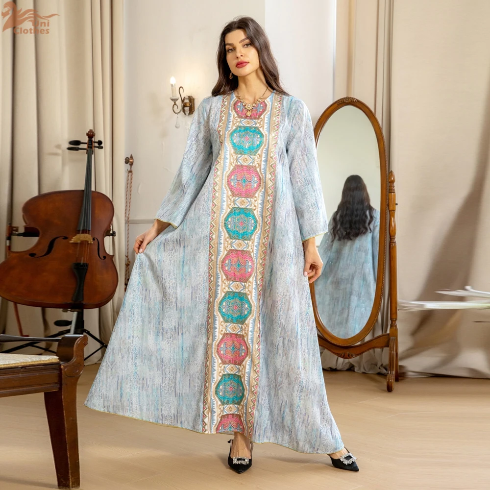 Eid Party Dress Women Abaya Elegan Sequins Embroidery Muslim Ramadan Elbise Morocco Kaftan Vestidos Largos Robe Jalabiya 2025