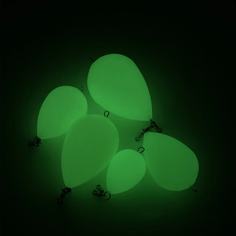 Bobber galleggiante da pesca pesca notturna 1 pz galleggiante da pesca acrilico verde uovo luminoso di alta qualità Multi-Size durevole