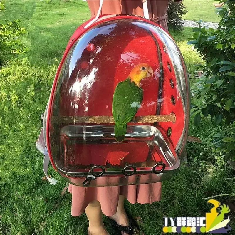 

New Parrot, pet bird, backpack, bird cage, portable and breathable backpack, pepper wood standing stick when going out