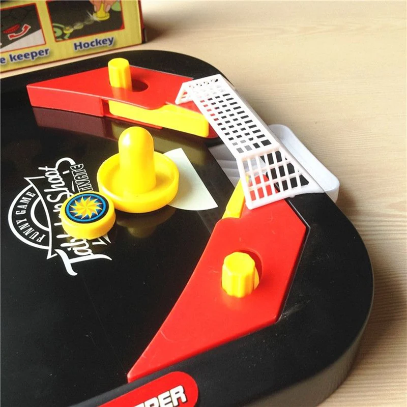 Jogo de hóquei de mesa para crianças e adultos, mini brinquedo interativo, jogos de tabuleiro antiestresse, futebol e gelo, 2 em 1