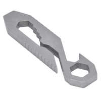 6.6 x 1.7cm Stainless Steel Multitool 8 In 1 Screwdriver Bottle Opener Wrench Keychain Hand Tool For Outdoor