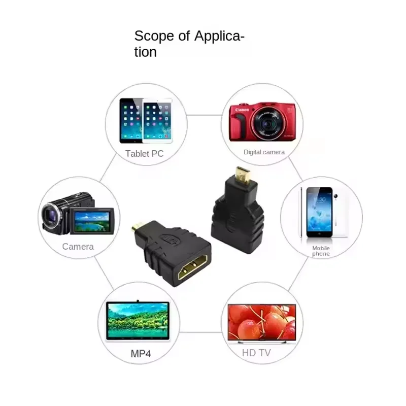 New Generic Micro HDMI-M To HDMI-F Adapter Micro HDMI-Compatible Type D To HDMI Female Converters Adapter for Microsoft Surface