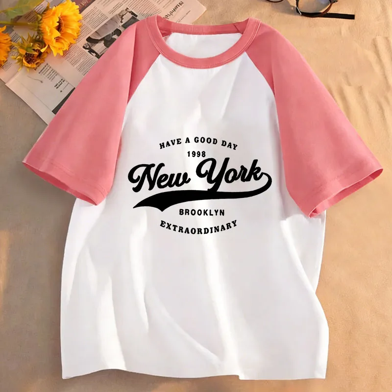 Brooklyn New York Retro T-Shirt Printed T Shirt Girls' Summer Clothes Short Sleeve Tops Cute Clothing Casual Tee - view 2