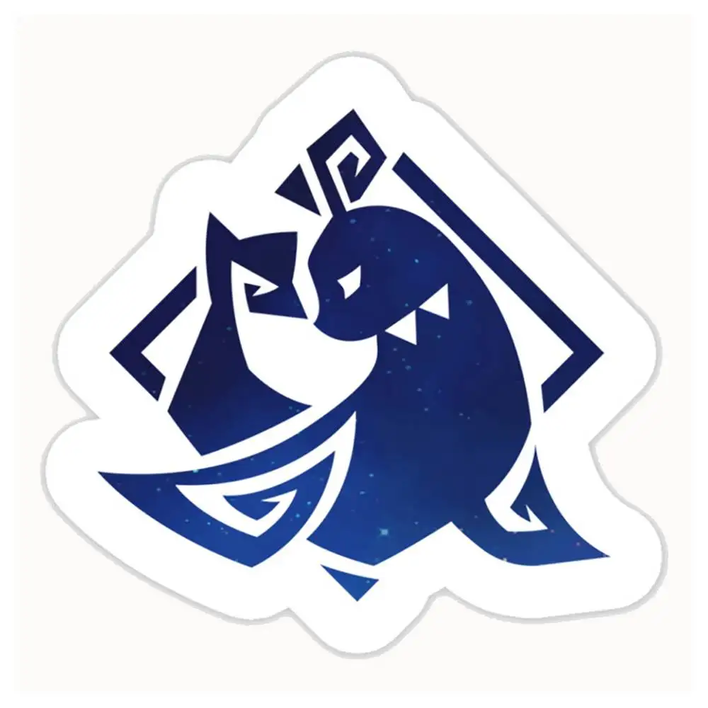 Genshin Impact Mualani Emblem Constellation Waterproof Stickers For Decorating Car Windows Motorcycles And Computers.