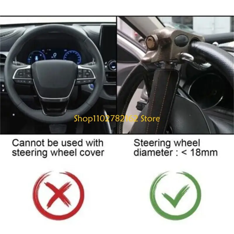 

547B Steering Wheel Security Lock Foldable Vehicle Car Anti Theft With 3 Keys