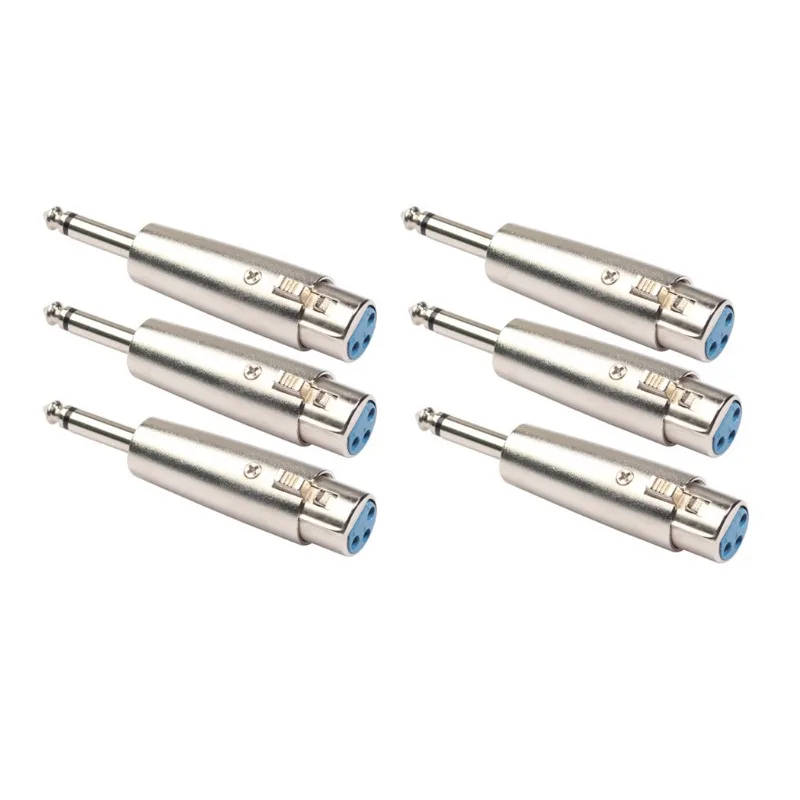 

Zinc Alloy Shell Mono 6.35mm Metric Canon Female Microphone Audio Adapter Microphone Electronic Piano Mixing Console
