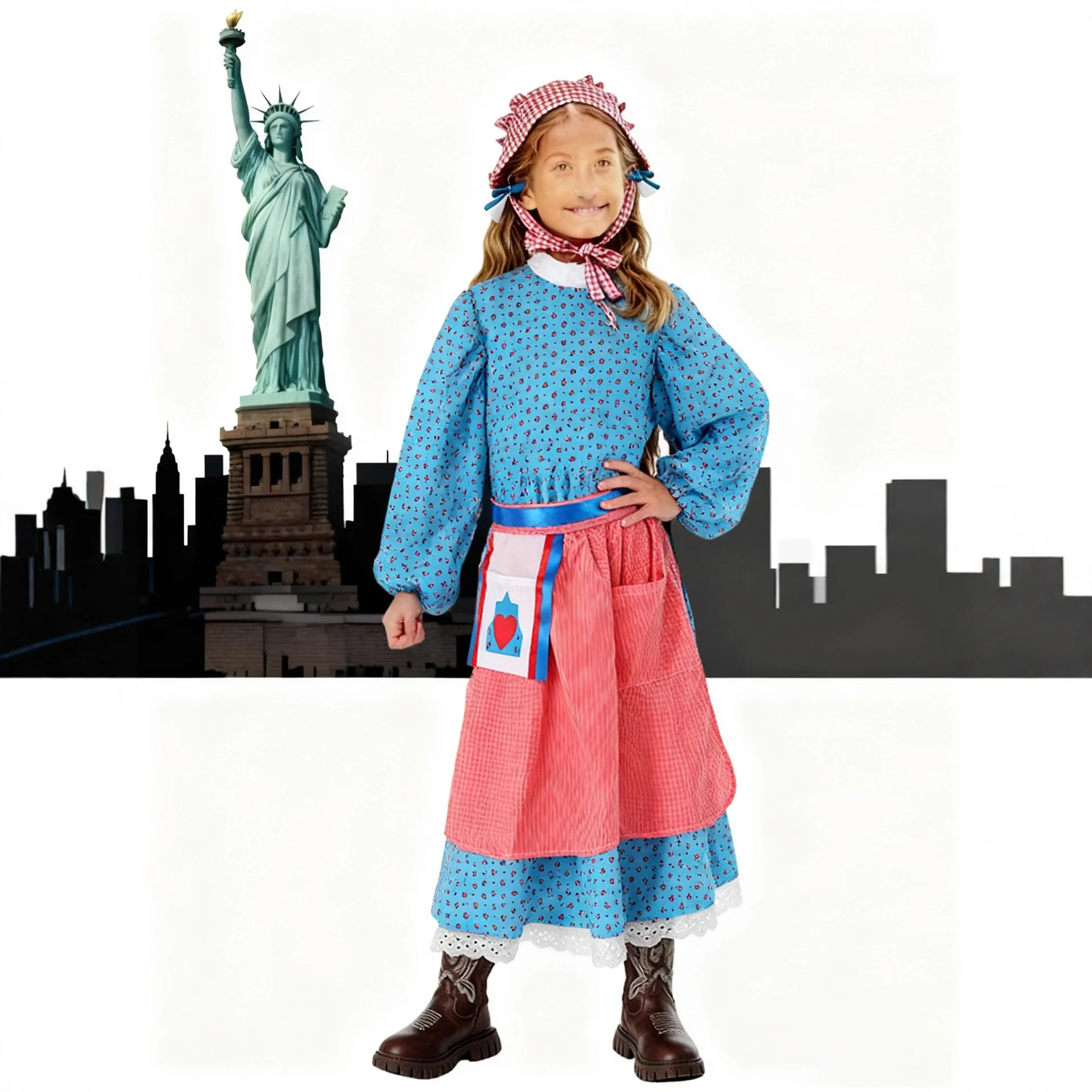 

New American Girl Halloween Costume Cosplay Dress Independence Day Children's Dress Performance Dress