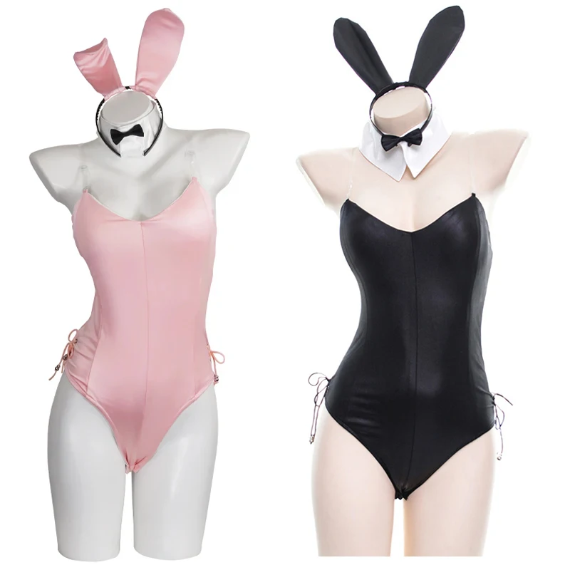 

Sexy Bunny Girl Cosplay Bunny Costume Cute Rabbit Woman Sexy Lingerie Set Concealed button Open Crotch
