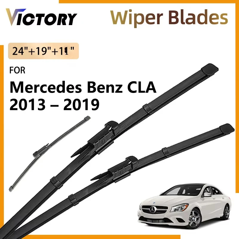 3x Front Rear Wiper Blade For Mercedes Benz CLA 180 C117 W117 Shooting Brake 2013 - 2019 2018 2017 2015 2014 Windscreen Brushes