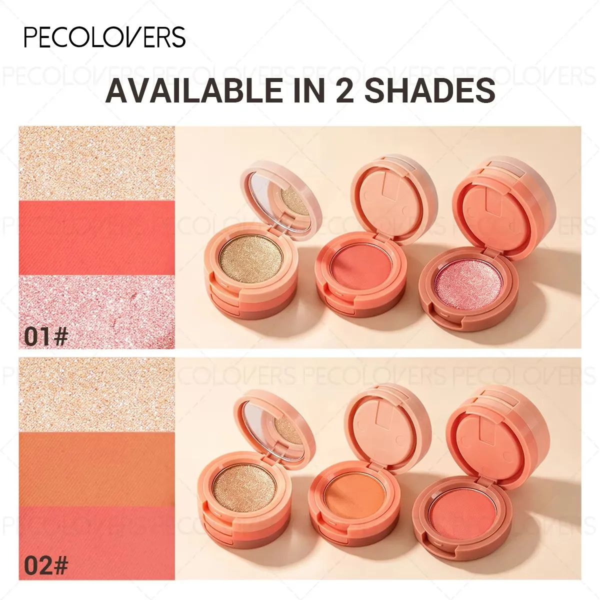 1PC Multi Layer Powder Blusher, Powder Blusher Highlight, Brighten Face, Waterproof and Durable, Multi-functional Cosmetics