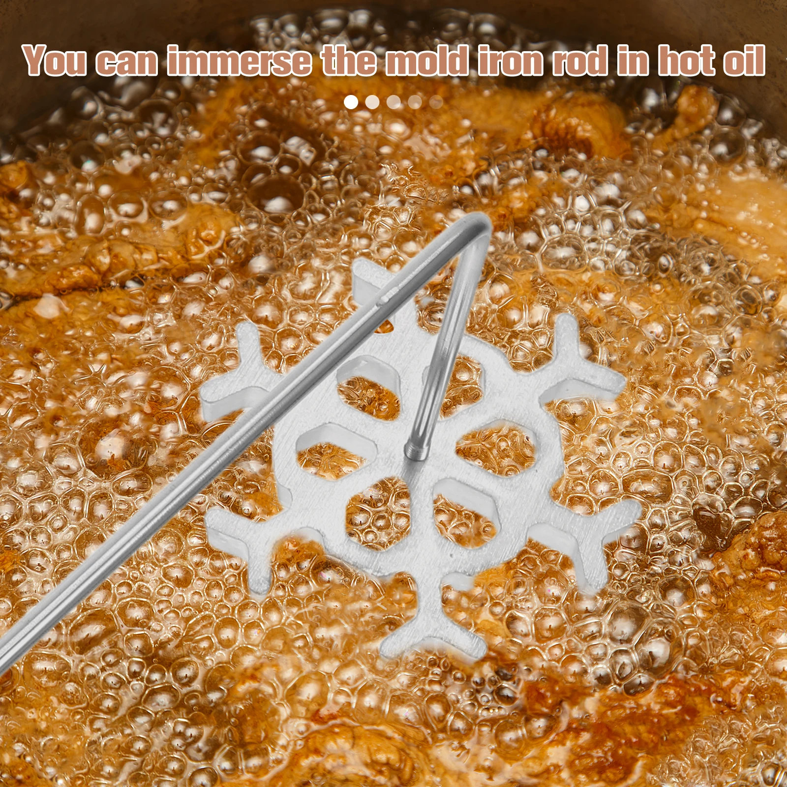 

3Pcs Aluminum Cast Waffle Molds Set Bunuelos Cookie Maker with Wooden to Use for Seasonal Treats Baking