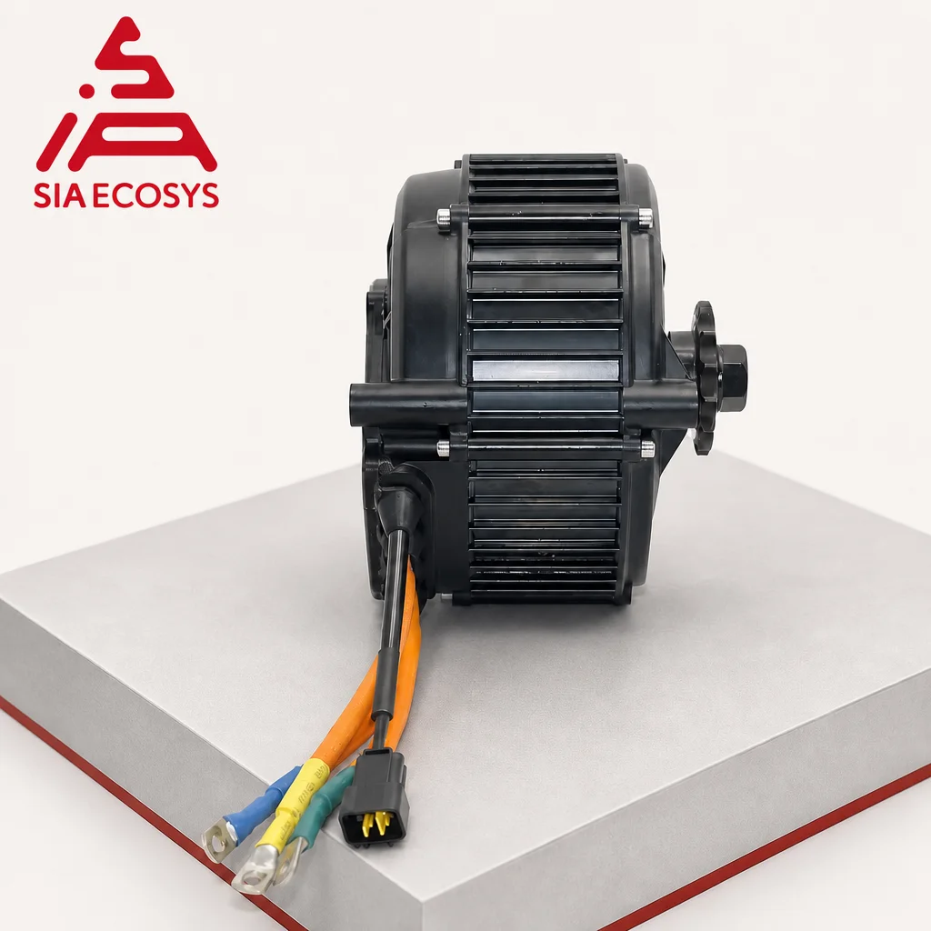 US Warehouse 72V QSMOTOR QS165 V2 5KW 35H PMSM Mid Drive Power Unit With 428 14T Sprocket Adapter For E-Motorcycle