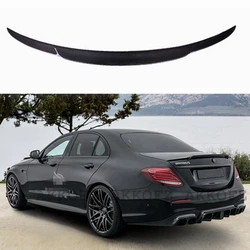 For Mercedes Benz E Class W213 E200 E300 E400 E550  2017-2020 Carbon Fiber Car Spoiler Black Color Spoiler BOS style