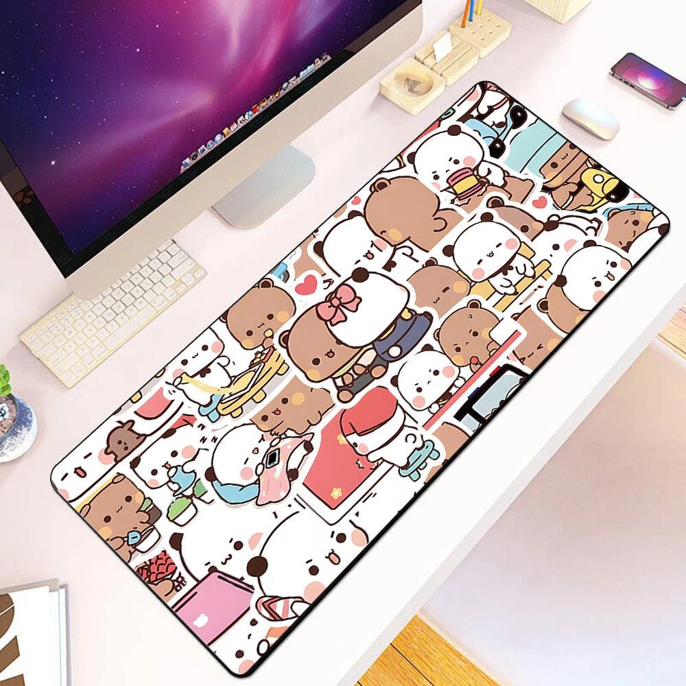 

Cute DUDU BUBU Mousepad HD Printing Computer Gamers Locking Edge Non-slip Mouse Pad XXL90x40cm Keyboard PC Desk Pad