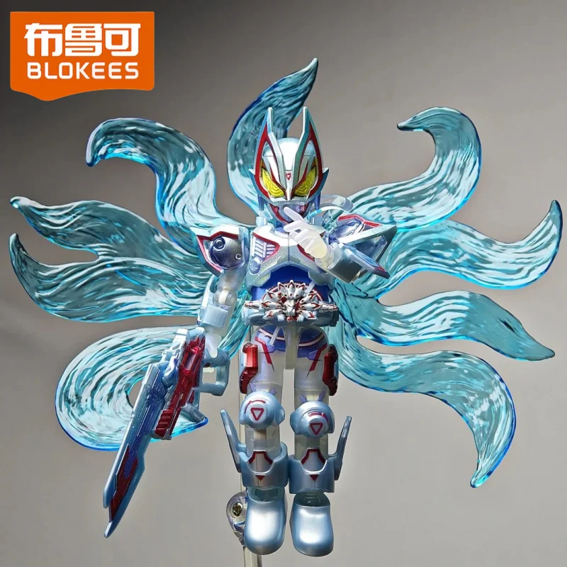 

Hot Blokees Kamen Rider Assembleable Building Block Action Figures Geats Nine Tails Kuuga Gabu Collectible Blind Box Toy