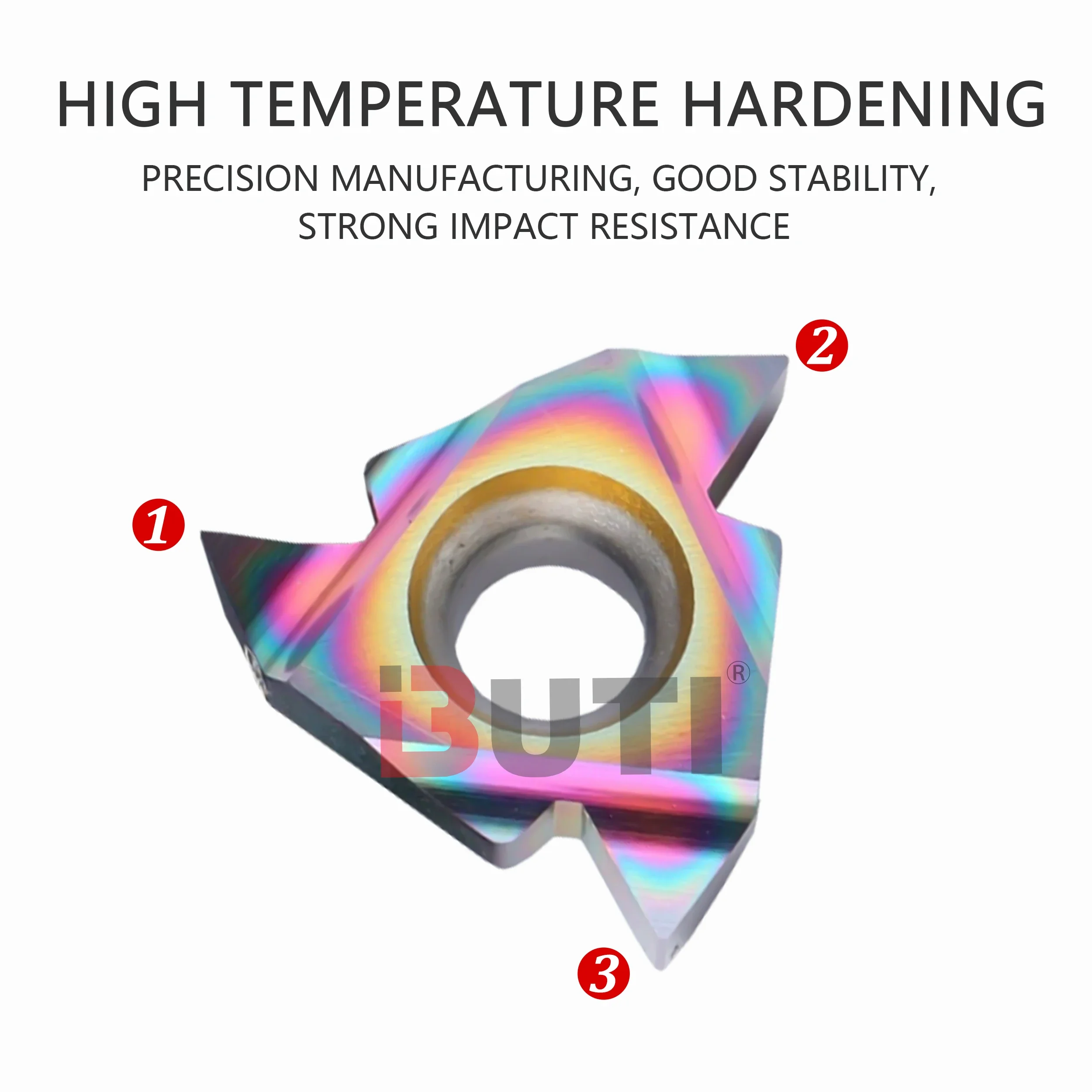 16ER/IR 11ER/IR 1.0/2.0/2.5/3.0/ISO AG55 Seven Colorful Inserts 16ER AG60 11IR AG55 22ER AG60 External Thread Blades Lathe Tools