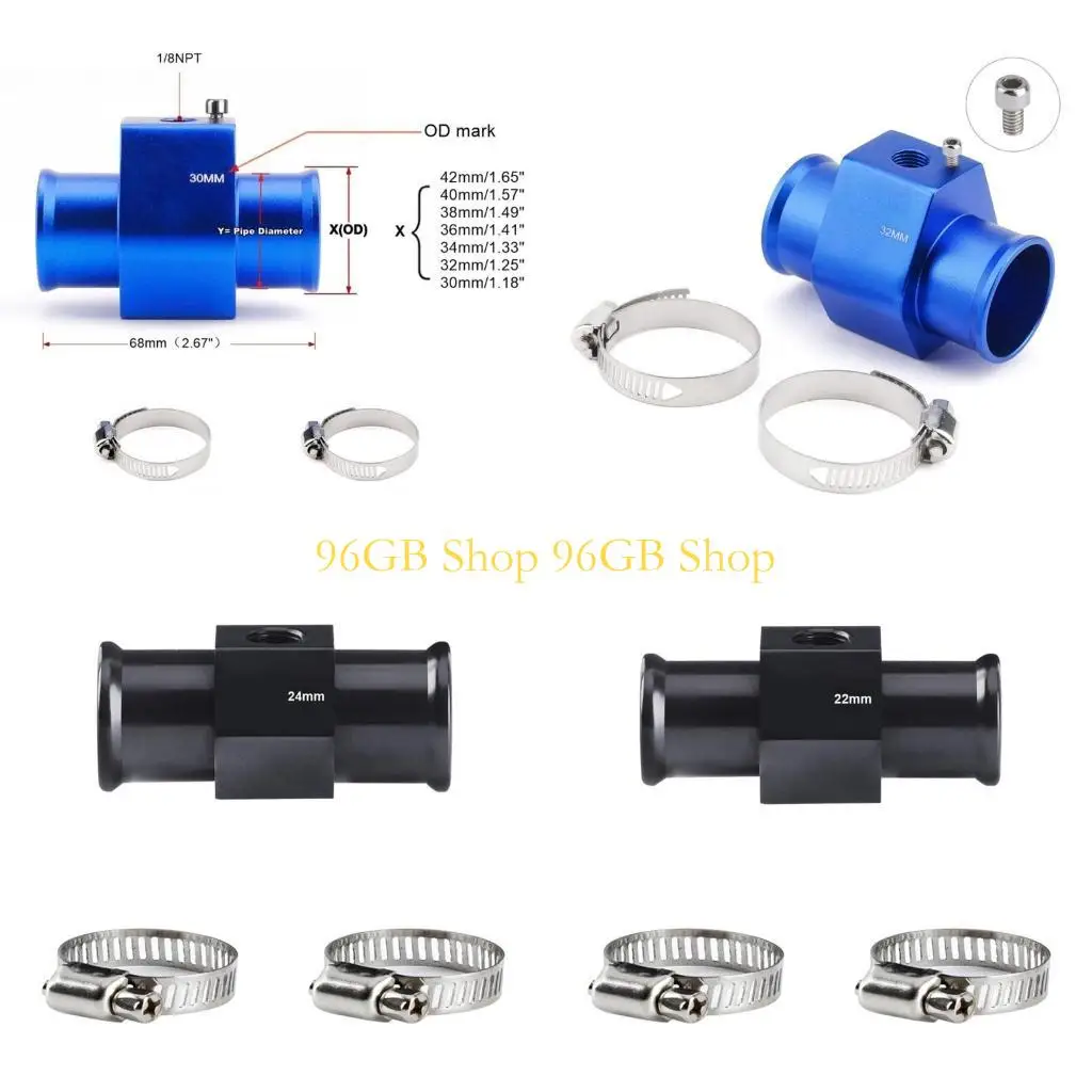 

96GB Water Temperature Meter Joint Pipe Radiator Adaptor Water Temp Gauge Joint 18/20/22/24/28/30/32/34/36/38/40MM