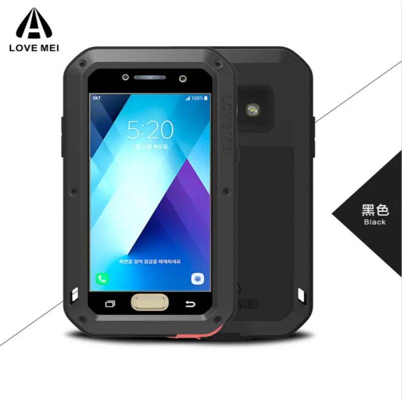 

New For Samsung Galaxy A3 2017 A320 Case Shock Dirt Proof Water Resistant Metal Armor Cover Phone Case For Galaxy A5 A520