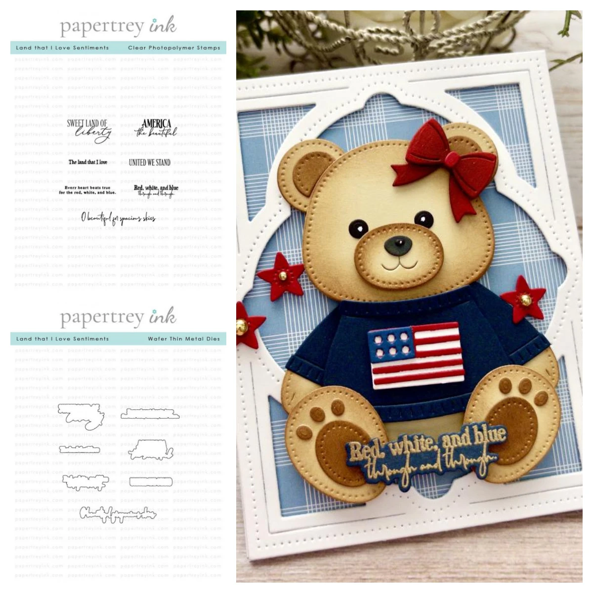 

Papertray Ink Land that I Love Freedom in Bloom Metal Cutting Dies Stamps for DIY Handmade Photo Album Scrapbooking May 2026 New