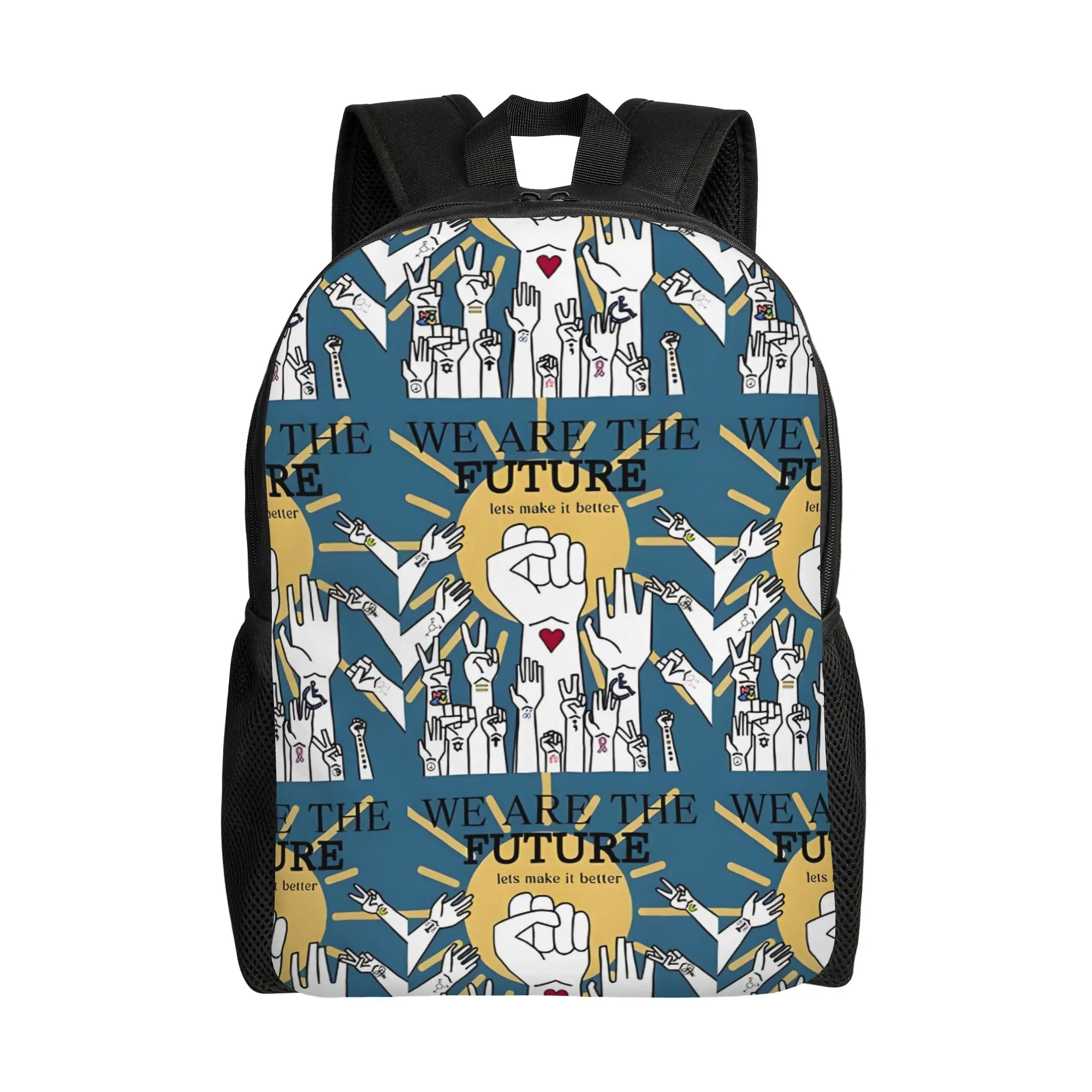 WE ARE THE FUTURE Youth Day Backpack Ladies Fashionable mochila Large Capacity Schoolbag Back To School Season