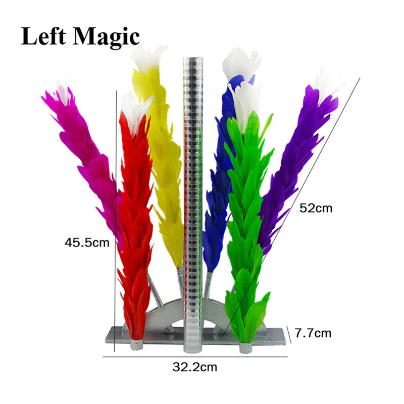 Color Changing Feather Duster Magic Tricks Wand Appearing Color Change Flower Stage Magia Wand Magie Illusion Gimmick Props