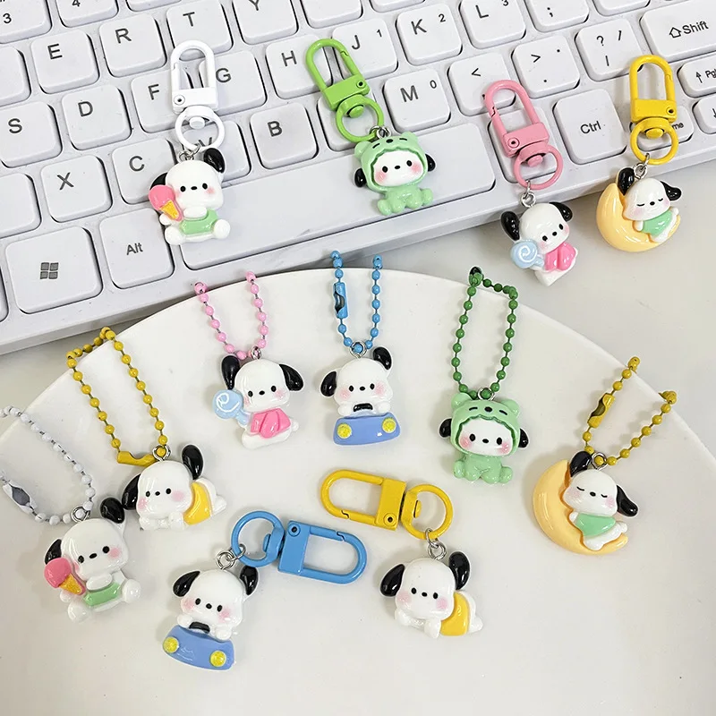 سلاسل مفاتيح MINISO Pochacco للفتيات، حقائب ظهر كرتونية ممتعة، سلاسل مفاتيح معلقة، أزواج لطيفين، الصديقات، إكسسوارات، هدايا. #2